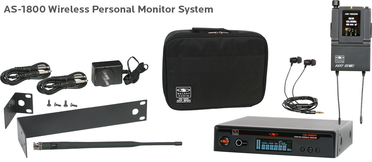 AS-1800 Wireless In-Ear Personal Monitor System