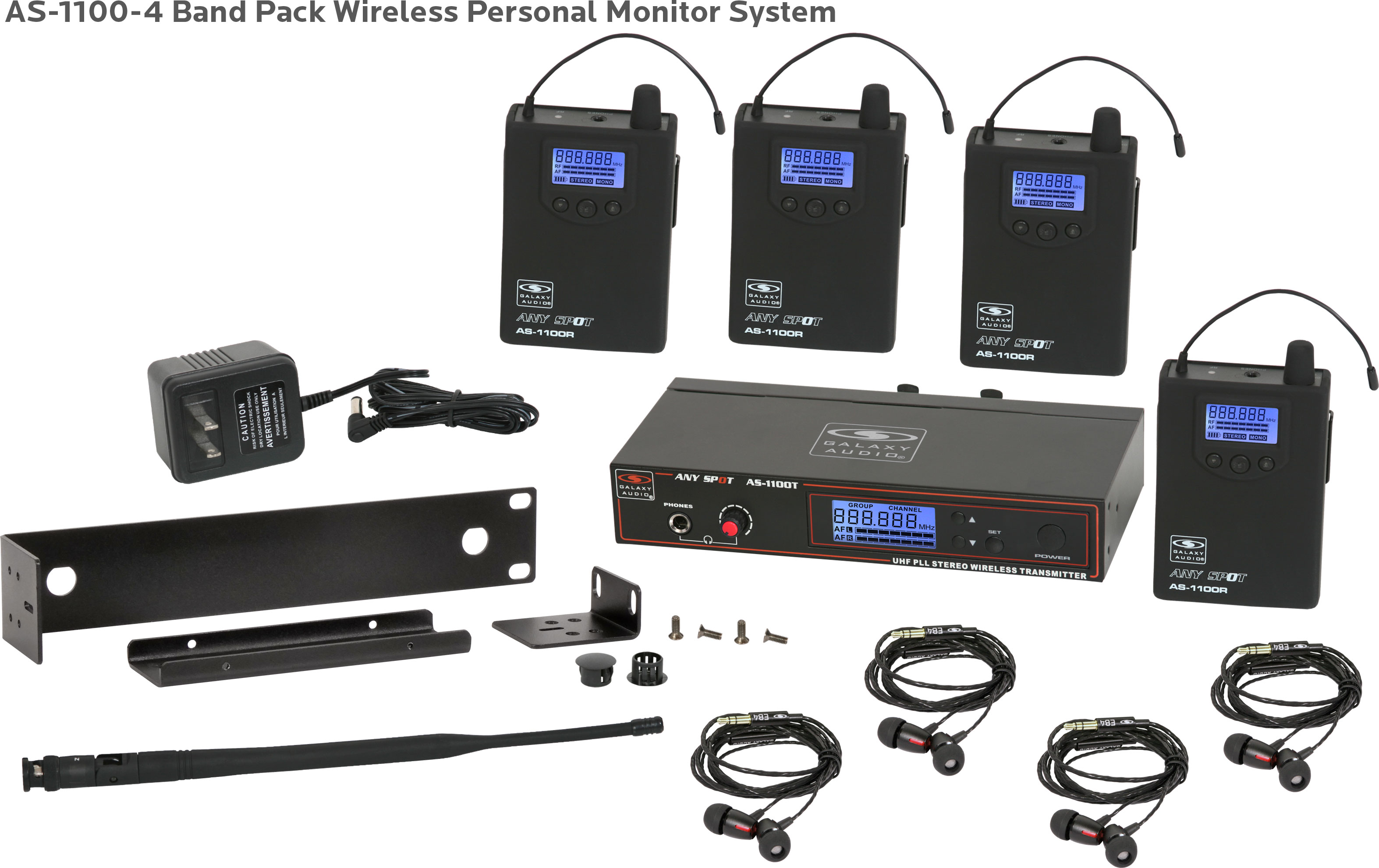 Galaxy Audio AS-1100 | Wireless In-Ear Monitor Transmitter & Receiver