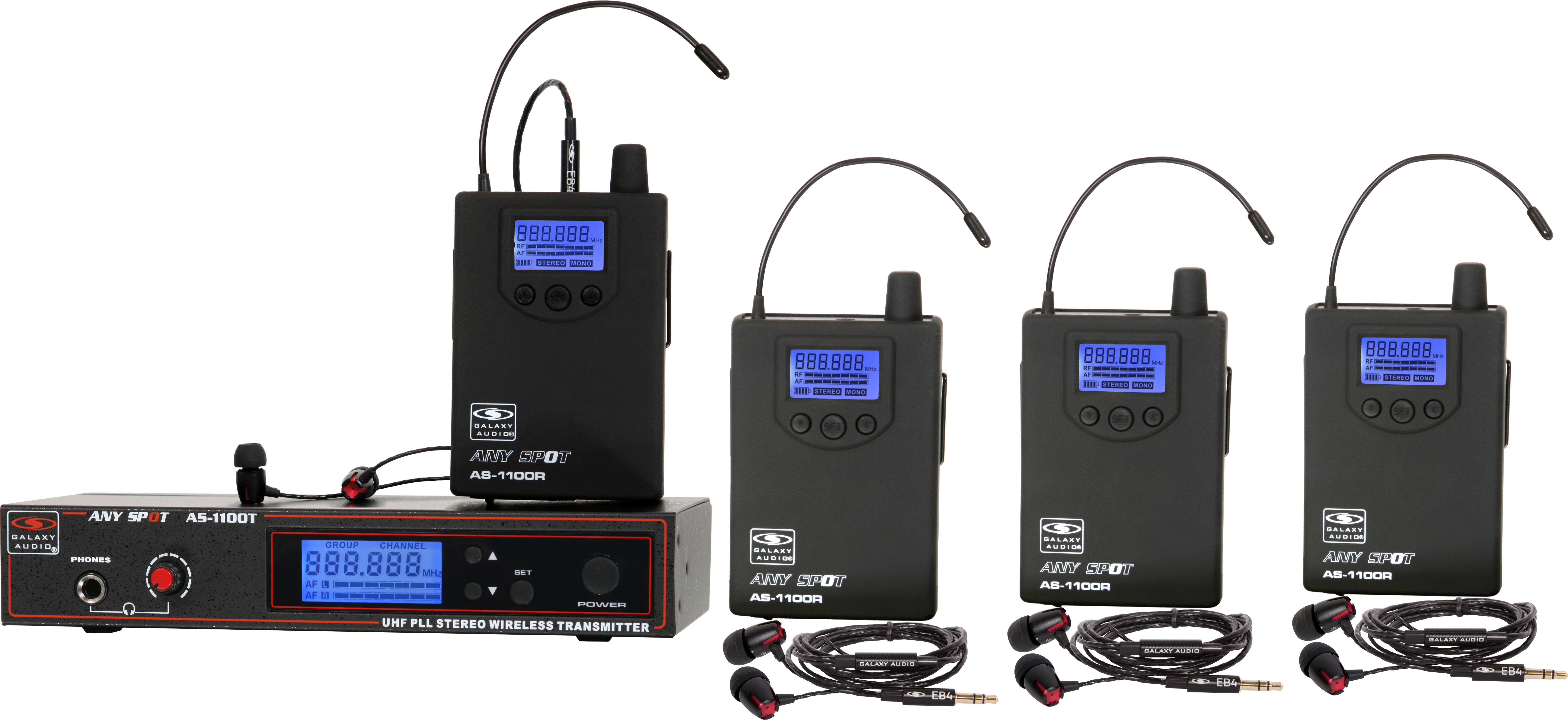 Galaxy Audio AS1100 Wireless InEar Monitor Transmitter & Receiver