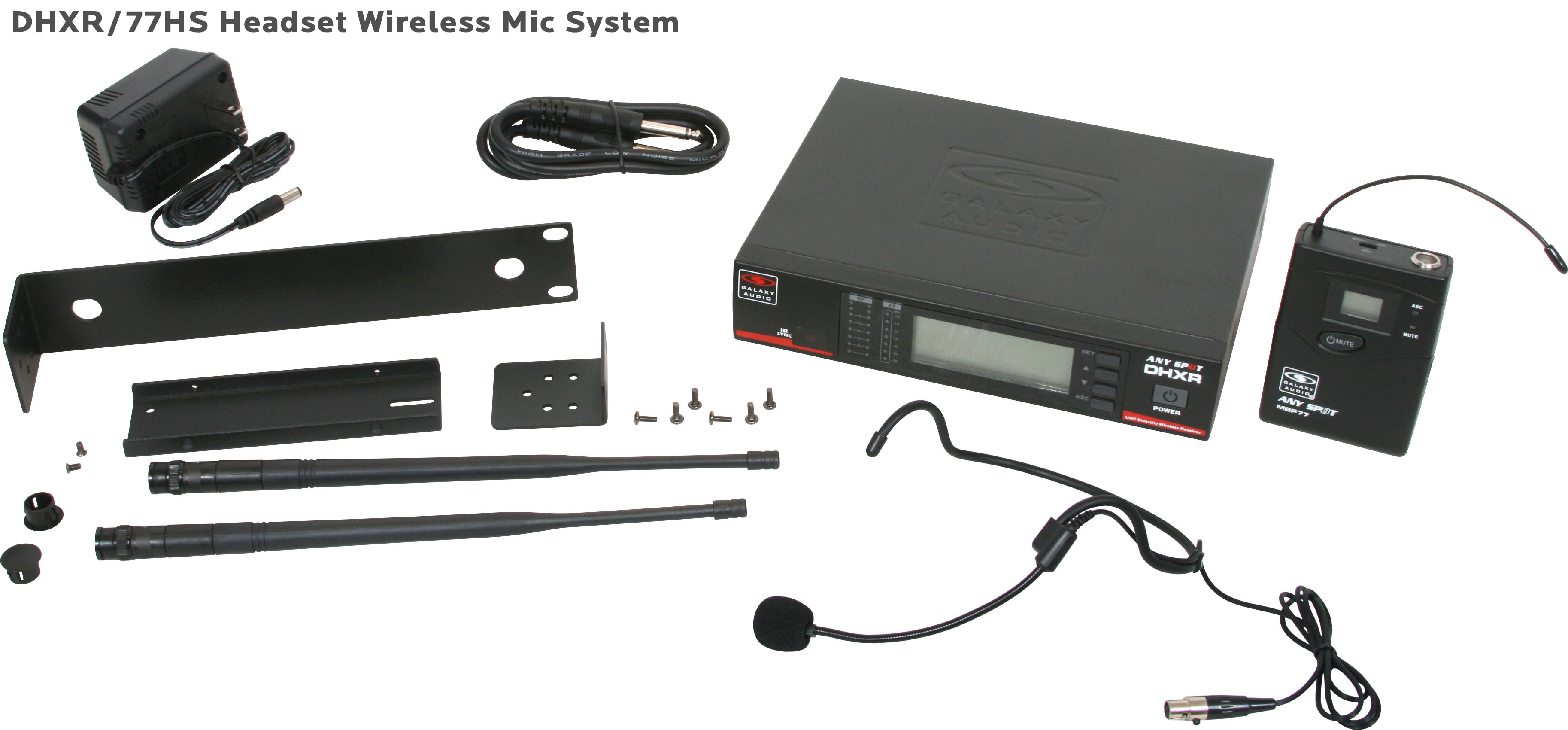 GTD Audio UHF 200 Selectable Frequency Channels Professional Wireless Microphone System B88 Headset & Lapel Lavalier Mic 