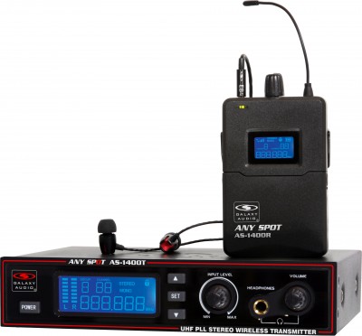 AS-1400 275 Channel Stereo Wireless Personal In-Ear Monitor System with Mixed Mono Mode