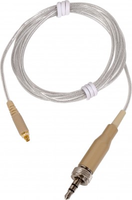 Detacheable 3.5 mm connector cable wired for most Sennheiser systems