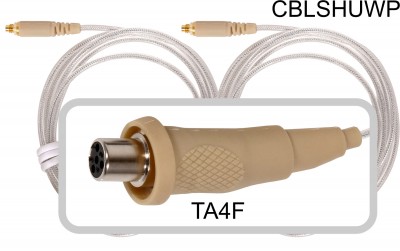 CBLSHUWP replacement TA4F connector cable for Shure systems