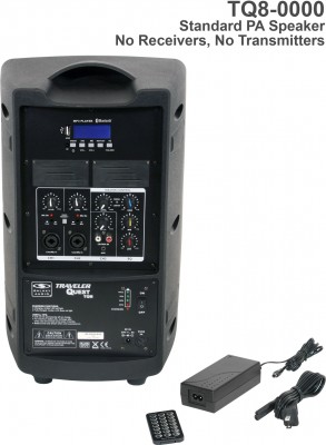 TQ8 Base System speaker with remote and MP3 player Back