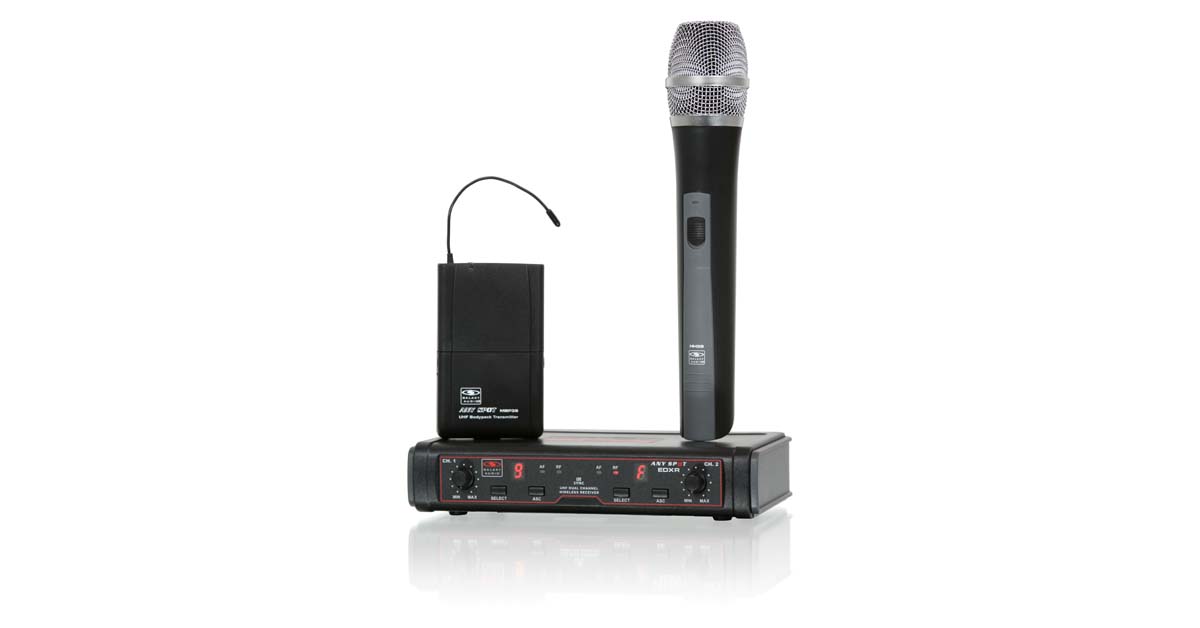 EDX Professional Dual Channel Wireless Mic System (UHF)- DISCONTINUED