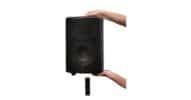 TQ8X-in-hands-stand-mounting TQ8X portable and transportable Powered PA System