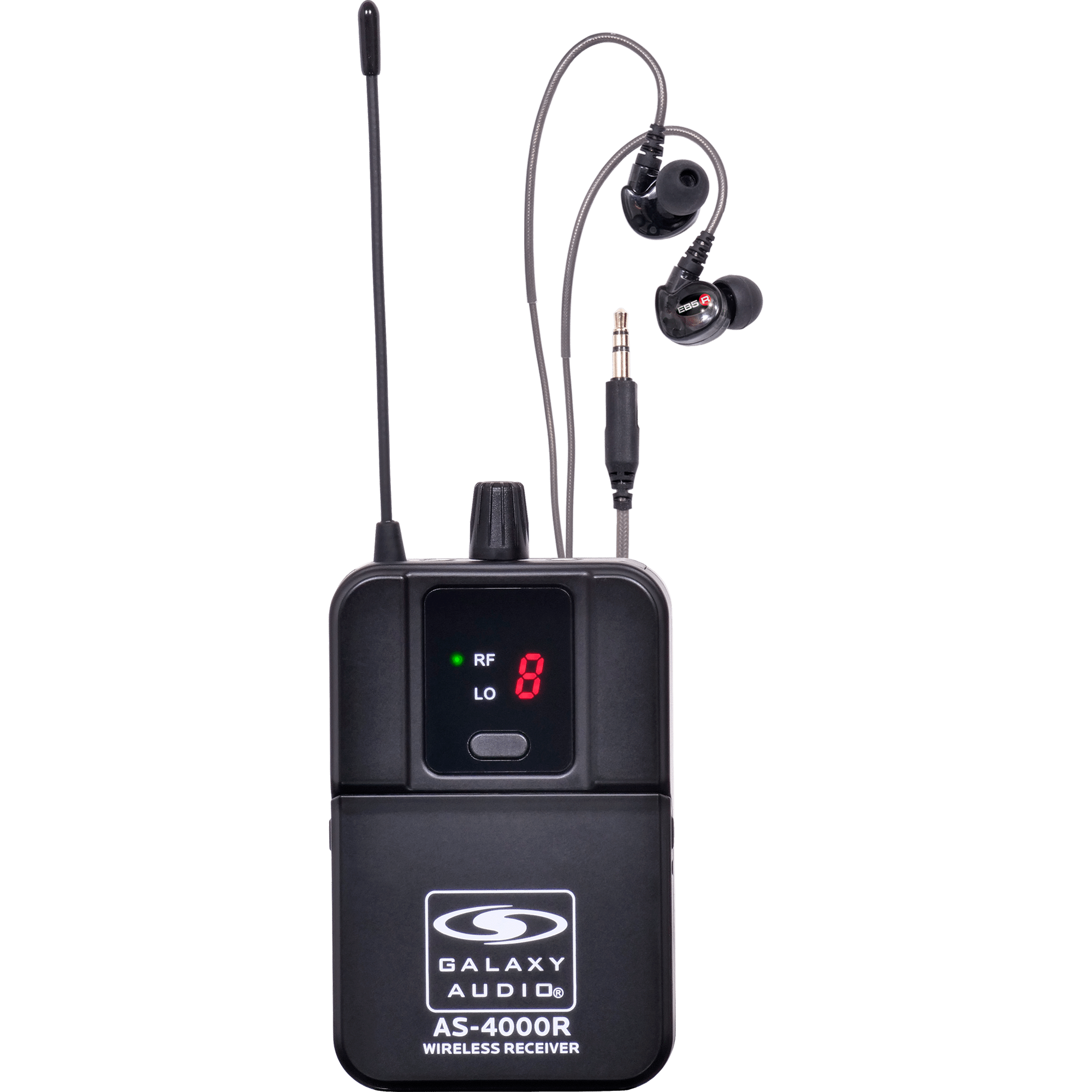 AS-4000R Wireless Personal In-Ear Monitor Receiver with EB5 Ear Buds
