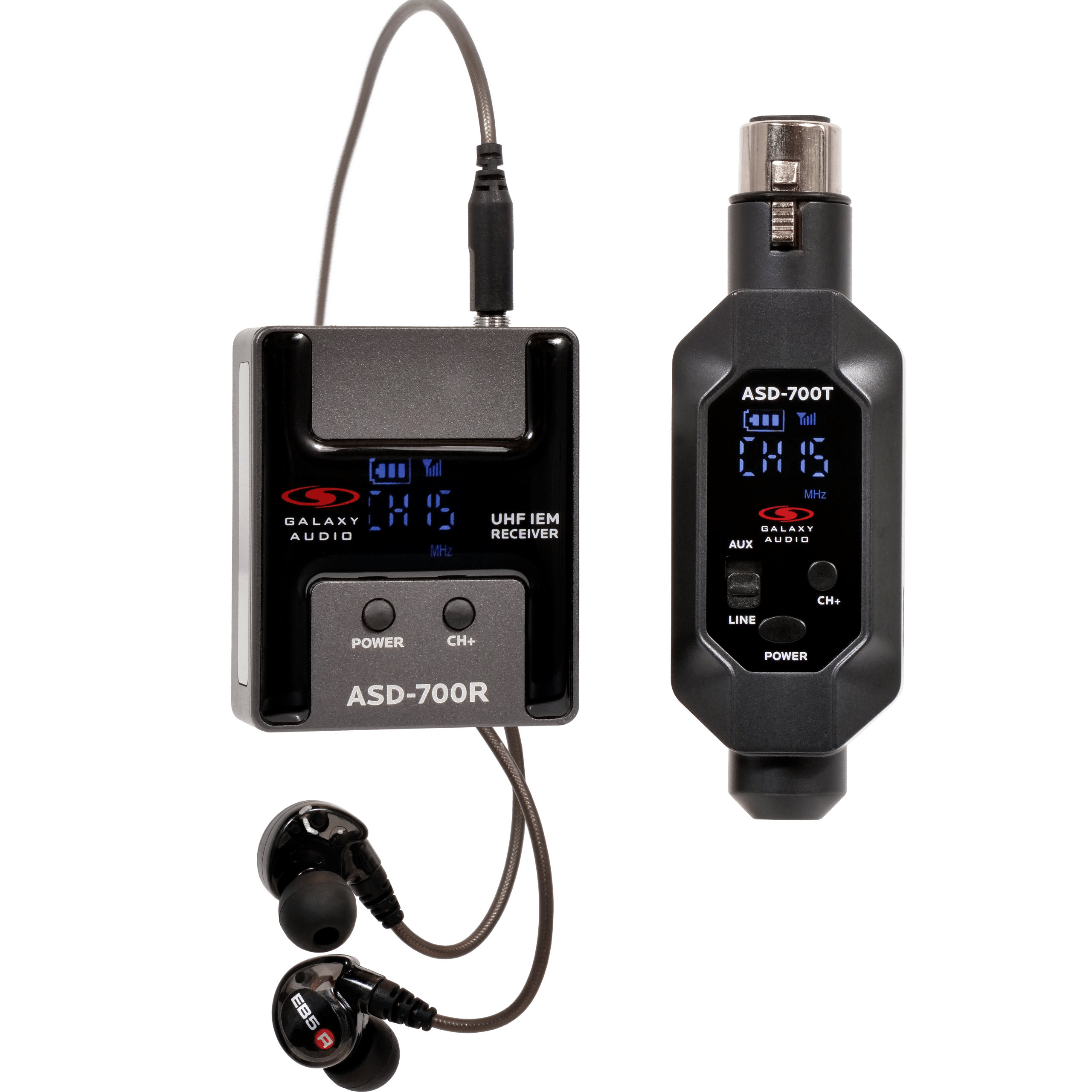 Galaxy Audio ASD-700 DIGITAL UHF Plug & Play Wireless In-Ear Monitor System
