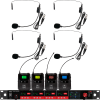 CSL4-SSSS–4-Body-Packs-with-4-Headset-Mics CSL4-SSSS Four-Channel Digital UHF True Diversity Wireless Microphone System. Includes CSL4 QUAD Receiver w/ four independent receivers in a single 1U rackmount chassis & (4) MBP48 Body Pack Transmitters w/ Headset Mics.