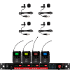 CSL4-VVVV–4-Body-Packs-with-4-Lavaliert-Mics CSL4-VVVV Four-Channel Digital UHF True Diversity Wireless Microphone System. Includes CSL4R QUAD Receiver w/ four independent receivers in a single 1U rackmount chassis & (4) MBP48 Body Pack Transmitters w/ Lavaliers.