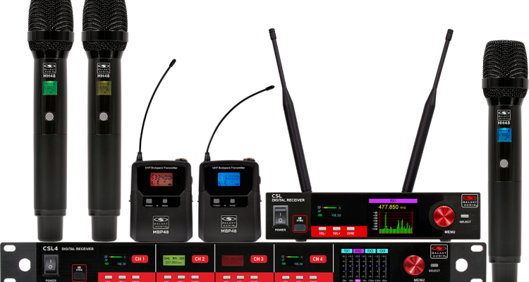 Galaxy Audio CSL Single and CSL4 Quad Digital UHF Wireless Microphone Systems