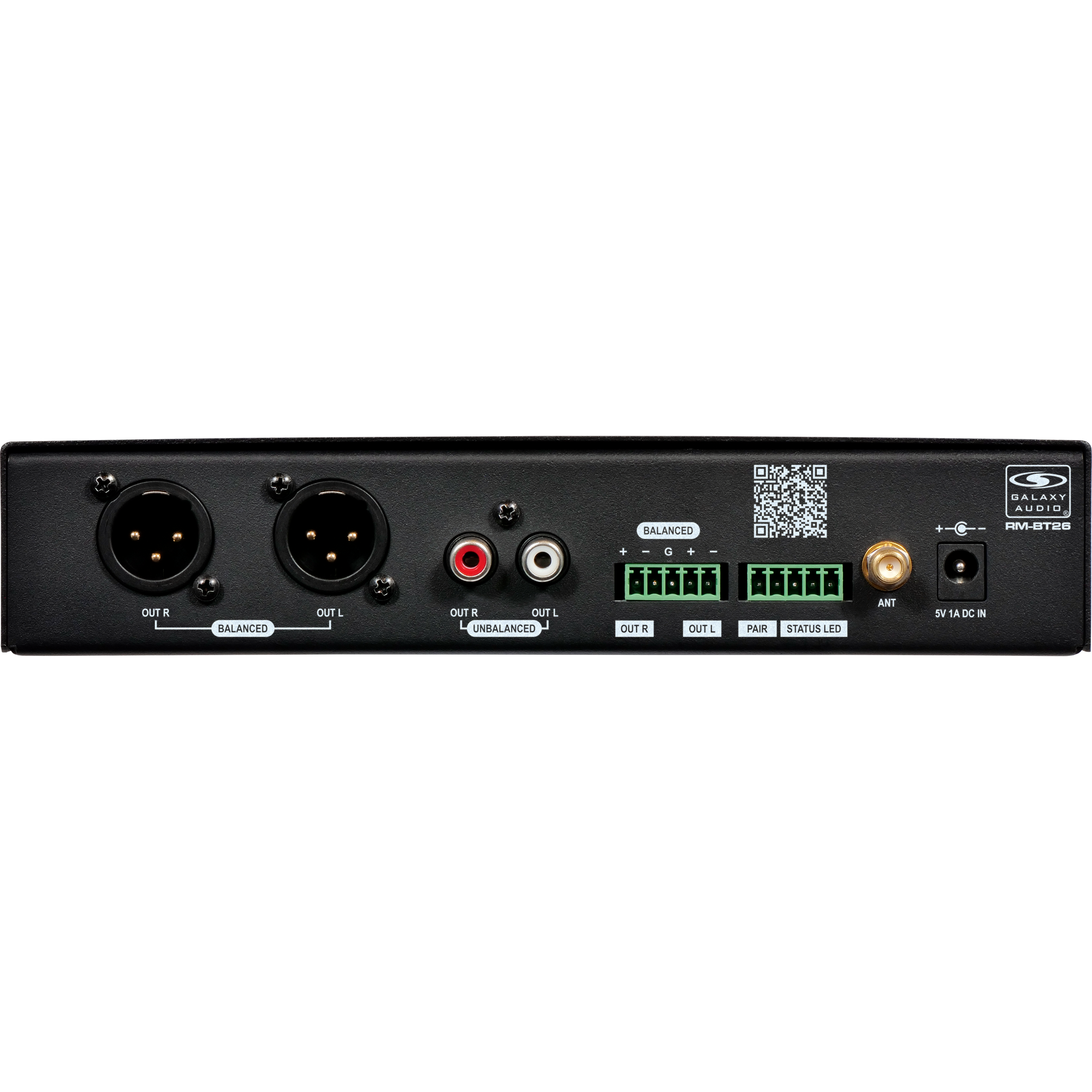Back Panel image of the RM-BT26 Half Rack Stereo Bluetooth Receiver