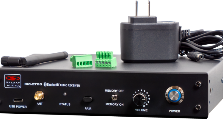 Galaxy Audio RM-BT26 Stereo Bluetooth receiver for installed audio systems.